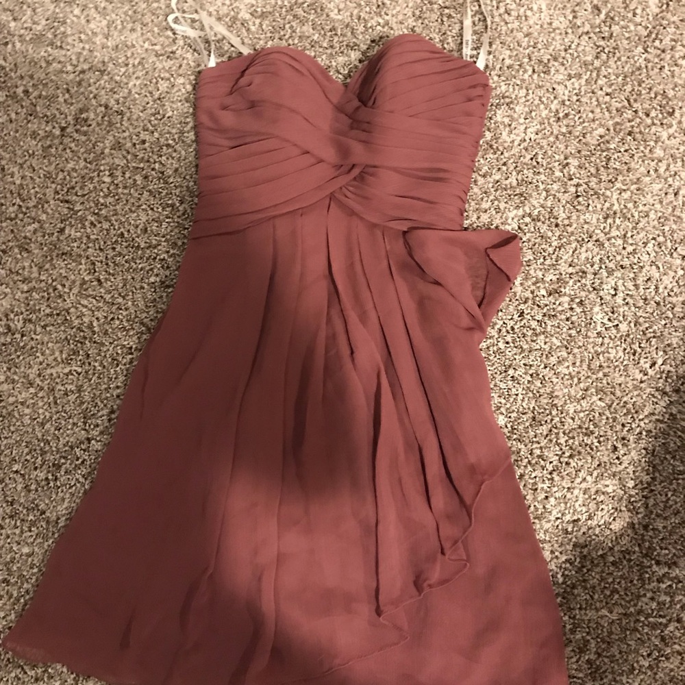 David’s bridal chiffon dress with front cascade